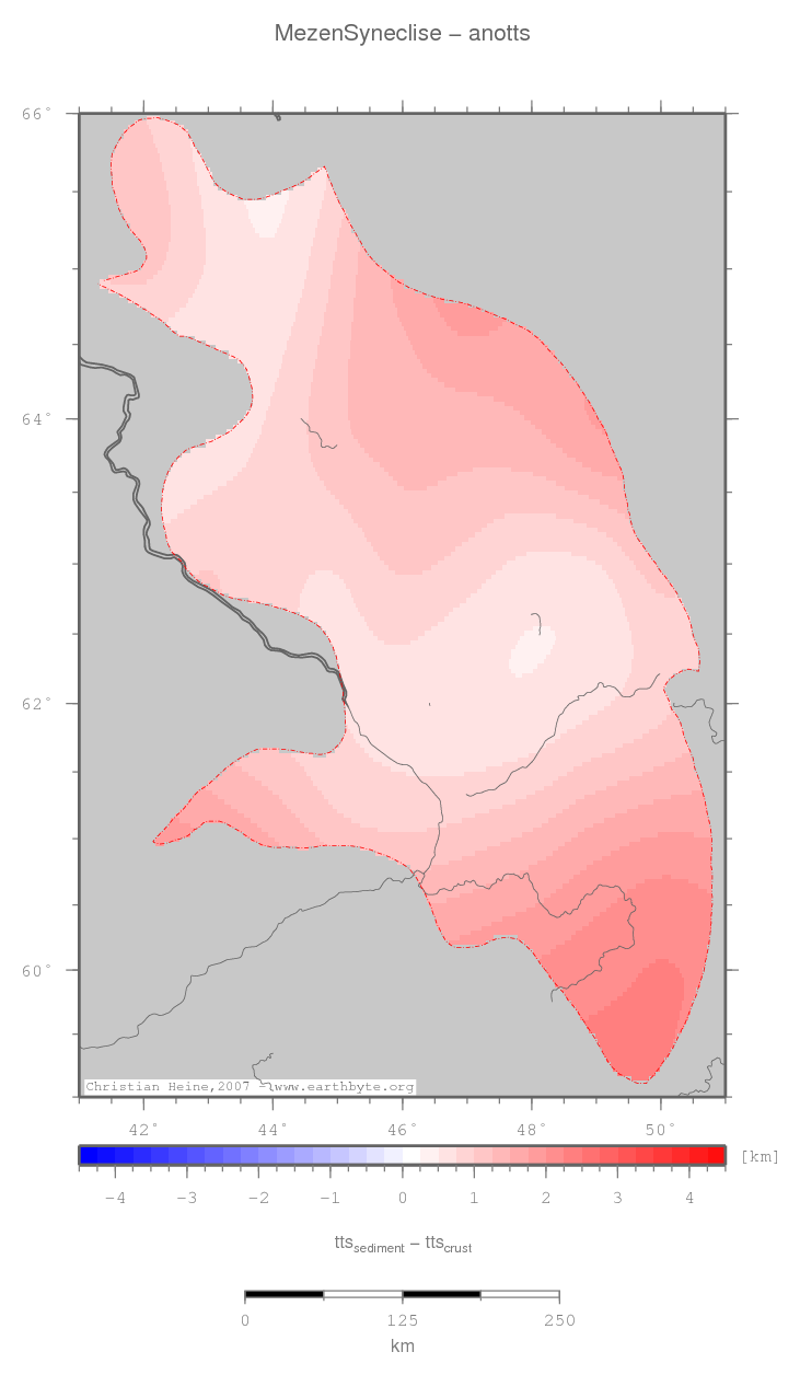 Mezen Syneclise location map