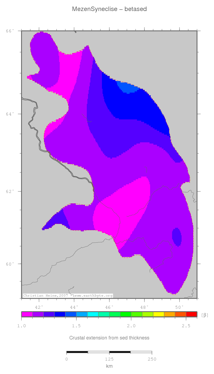 Mezen Syneclise location map