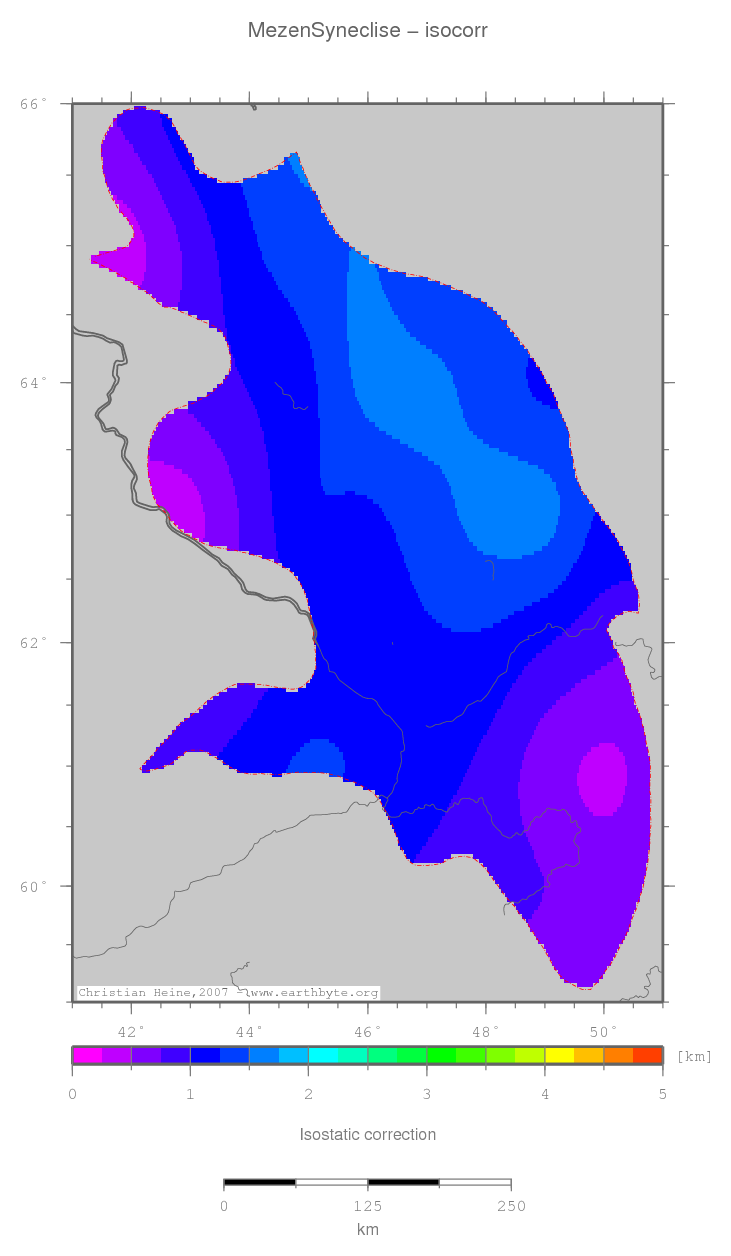 Mezen Syneclise location map