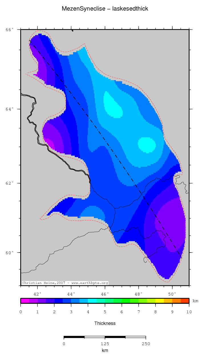 Mezen Syneclise location map