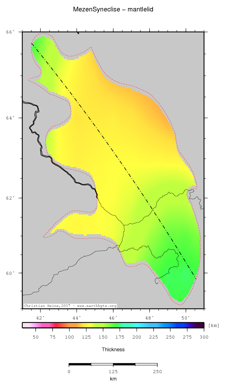 Mezen Syneclise location map