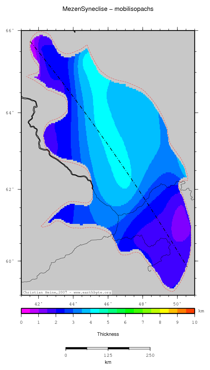 Mezen Syneclise location map