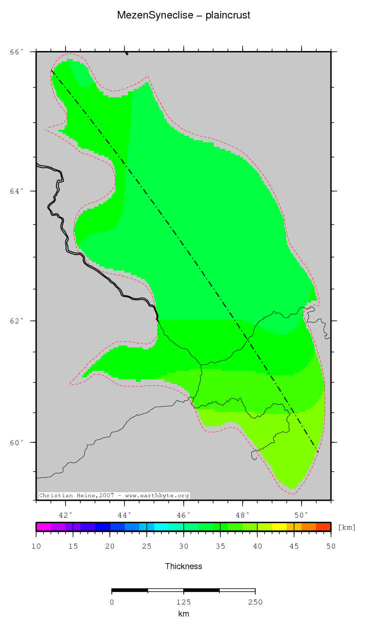 Mezen Syneclise location map