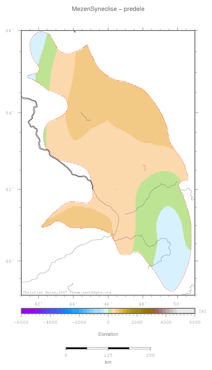 Mezen Syneclise location map