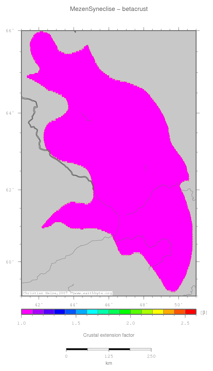 Mezen Syneclise location map