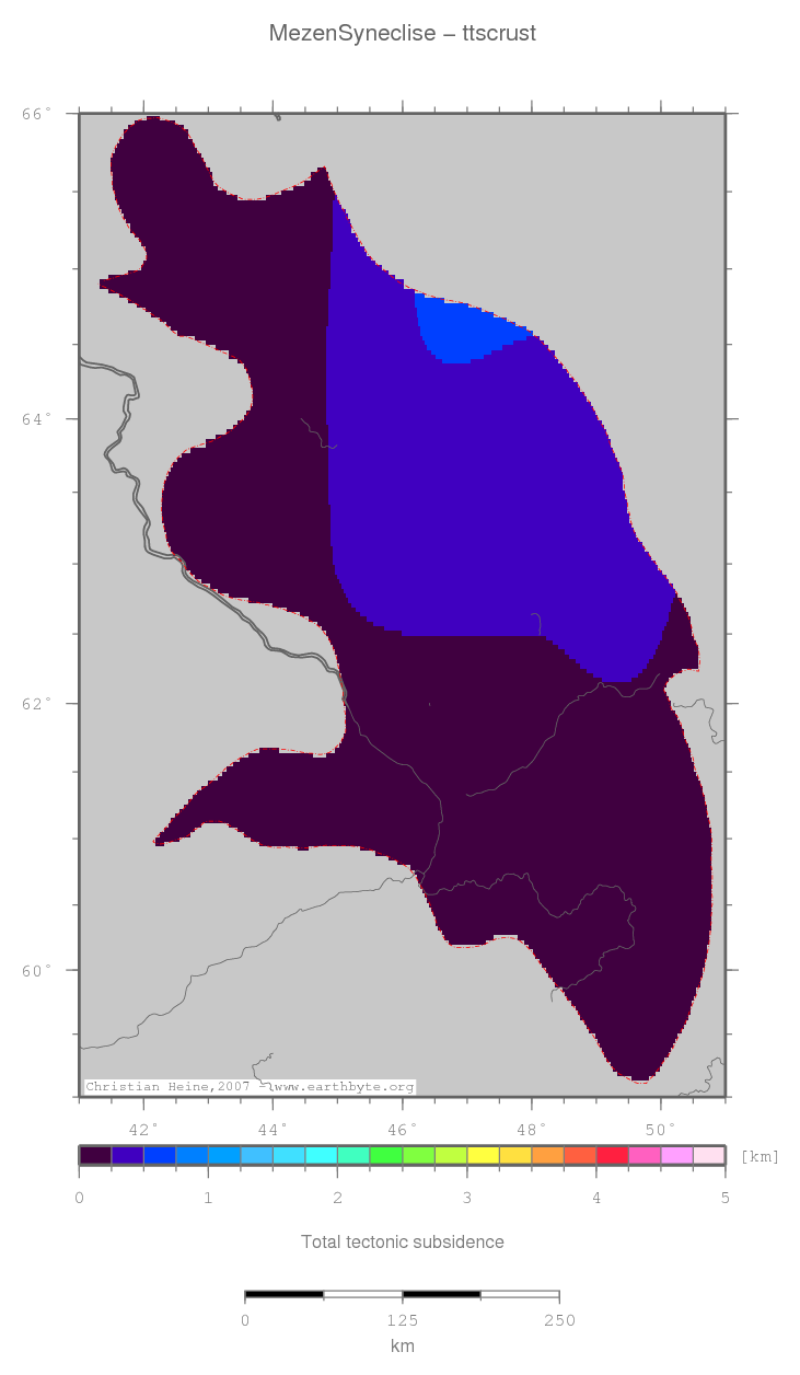 Mezen Syneclise location map