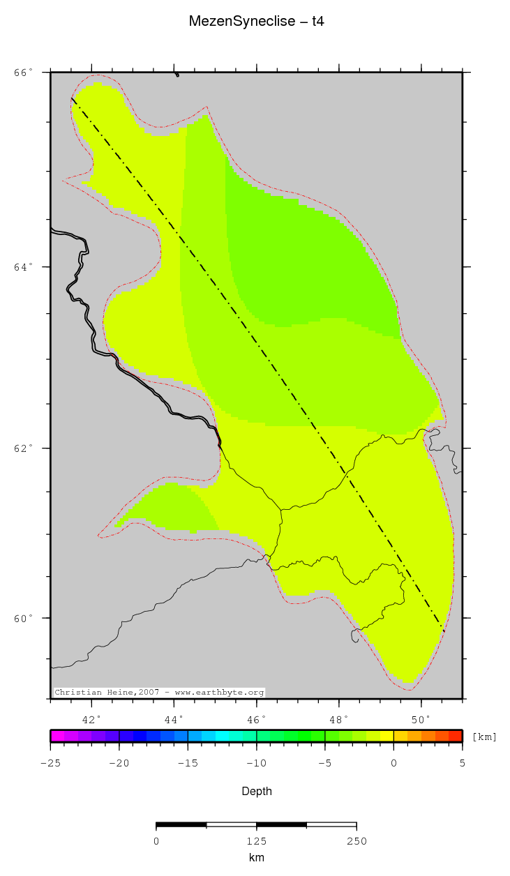 Mezen Syneclise location map