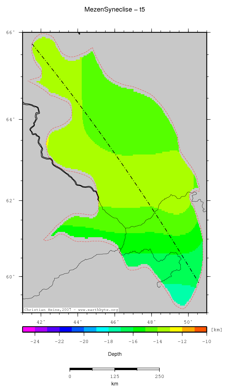 Mezen Syneclise location map