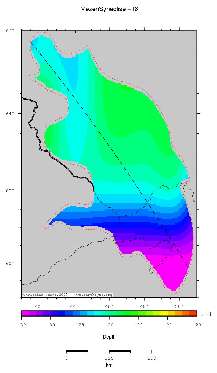 Mezen Syneclise location map