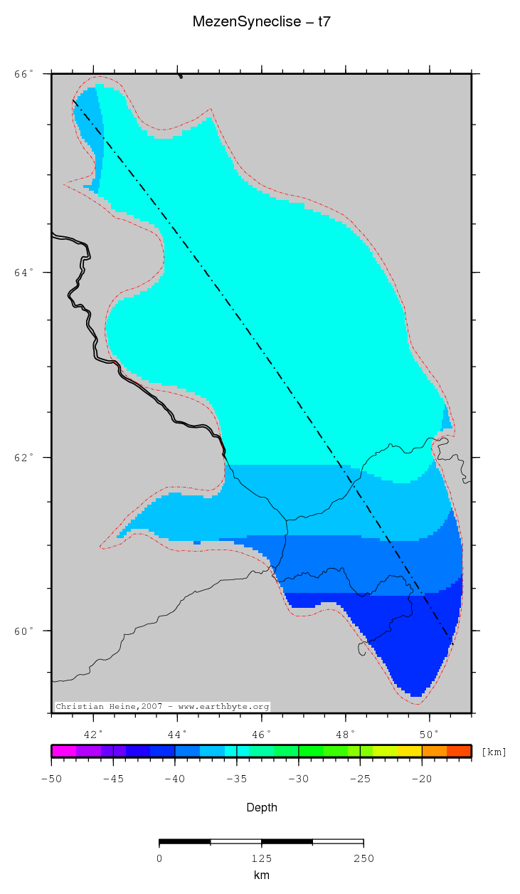 Mezen Syneclise location map