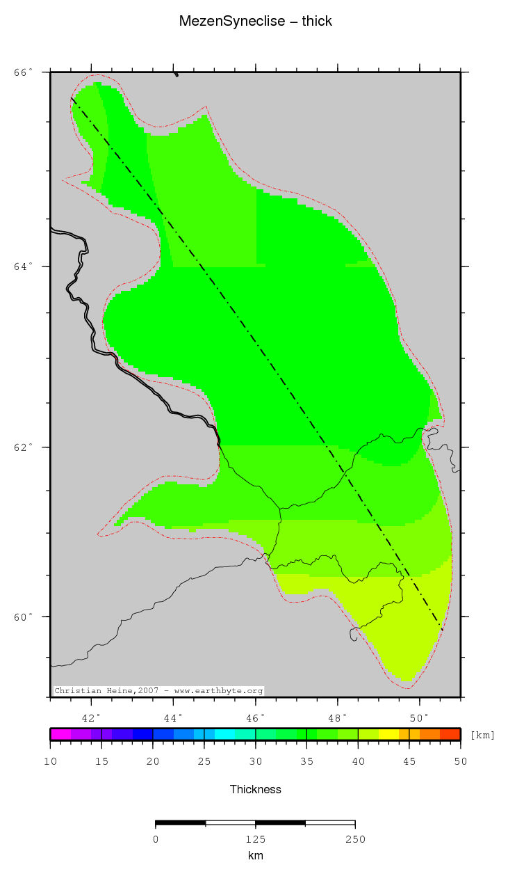 Mezen Syneclise location map