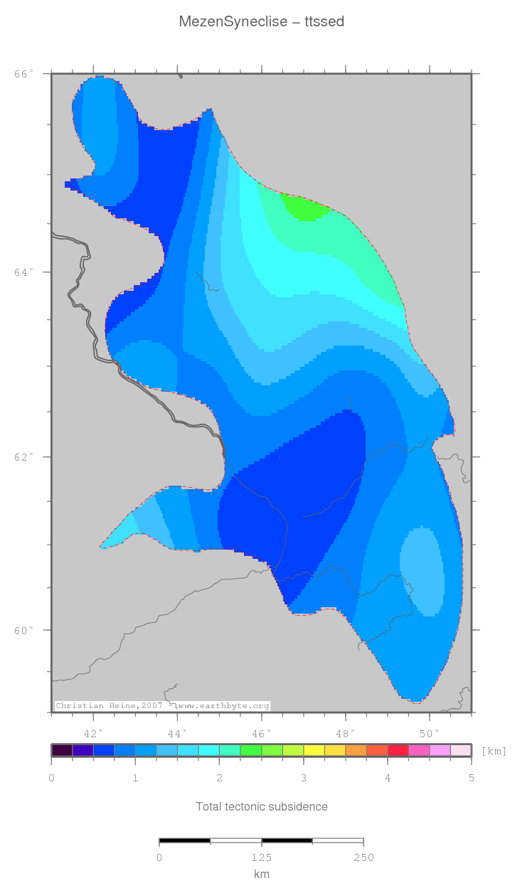 Mezen Syneclise location map