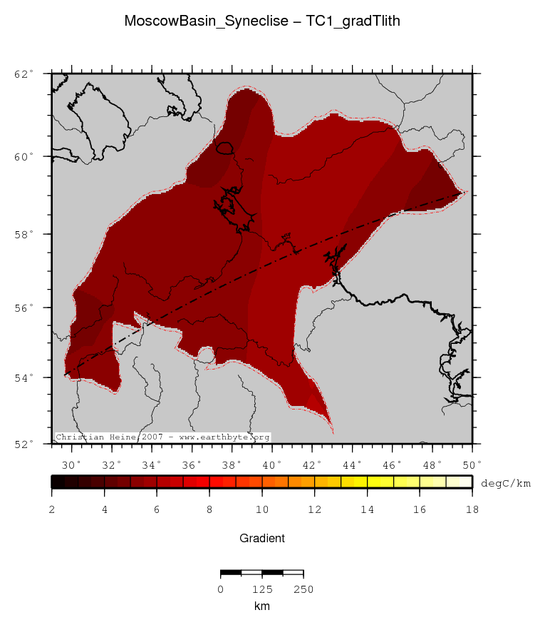 Moscow Basin (Syneclise) location map