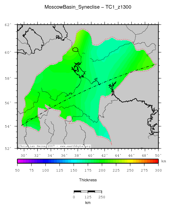 Moscow Basin (Syneclise) location map