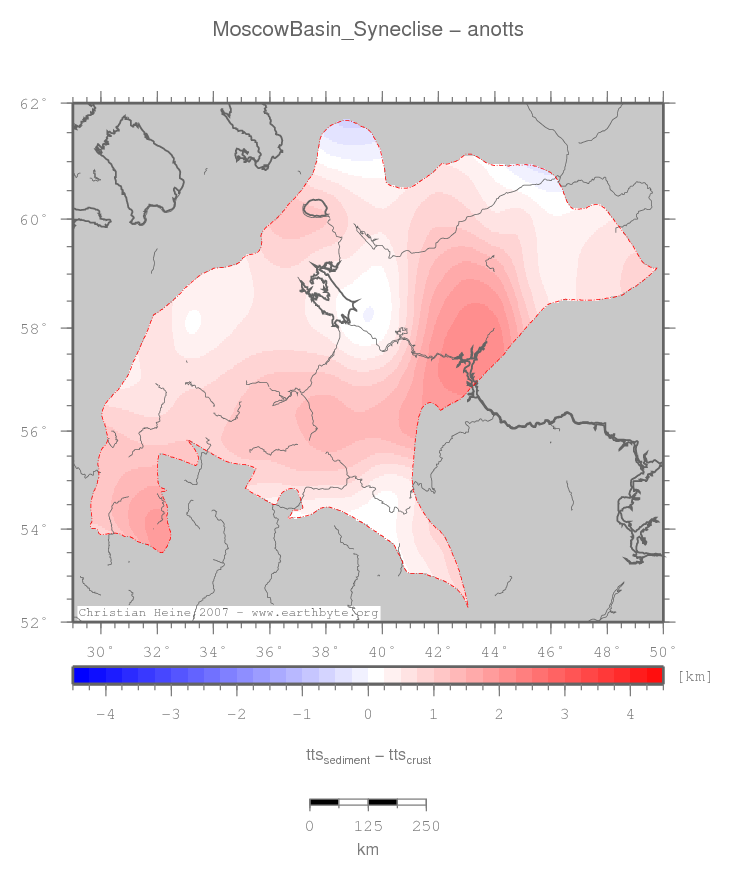 Moscow Basin (Syneclise) location map