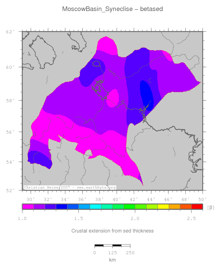 Moscow Basin (Syneclise) location map