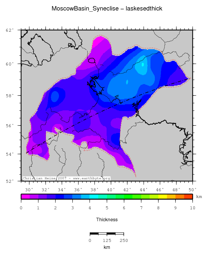 Moscow Basin (Syneclise) location map