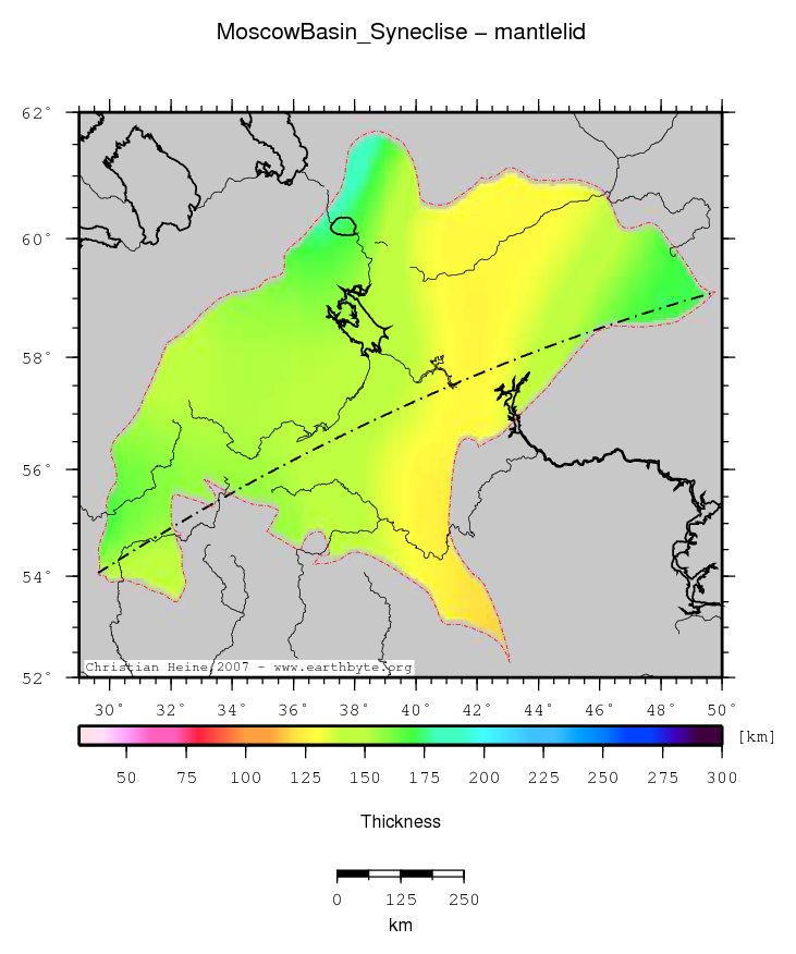 Moscow Basin (Syneclise) location map