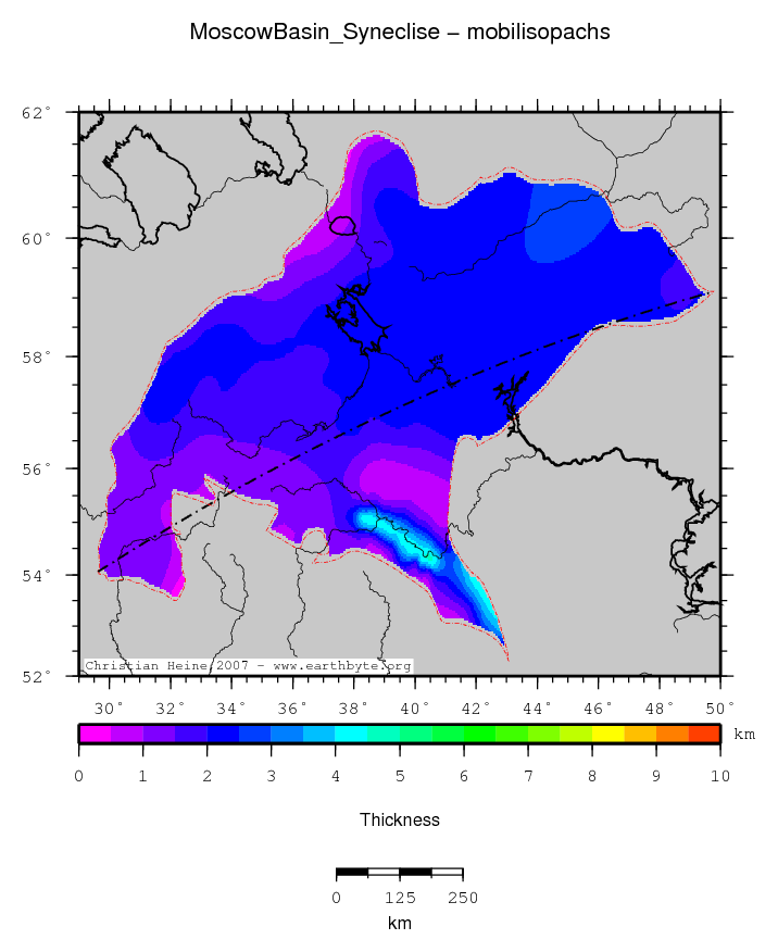 Moscow Basin (Syneclise) location map