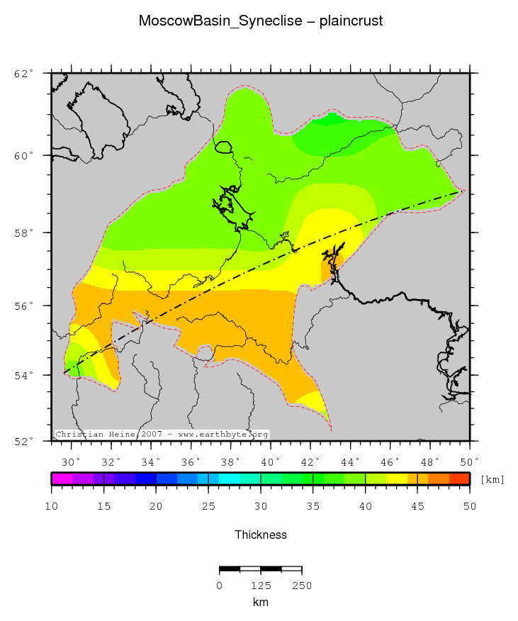 Moscow Basin (Syneclise) location map