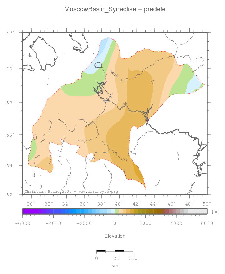 Moscow Basin (Syneclise) location map