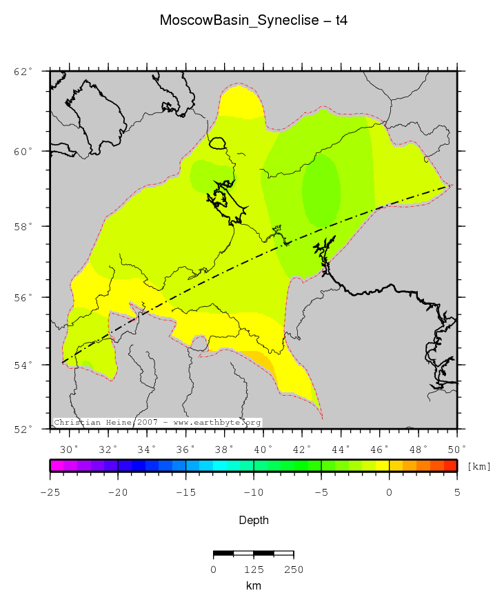 Moscow Basin (Syneclise) location map