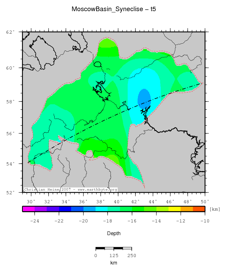 Moscow Basin (Syneclise) location map