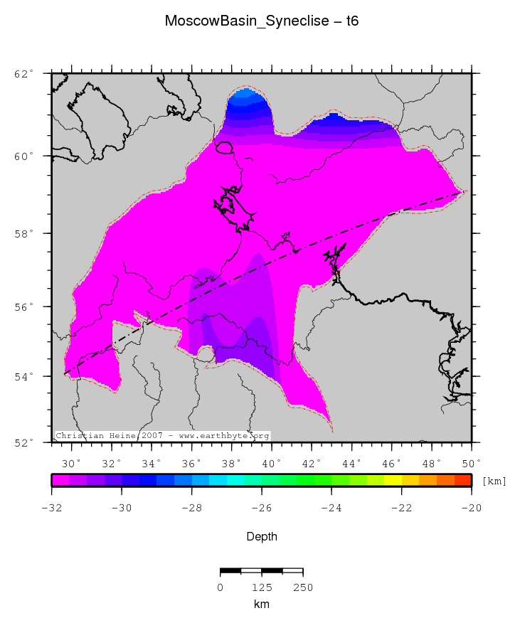 Moscow Basin (Syneclise) location map