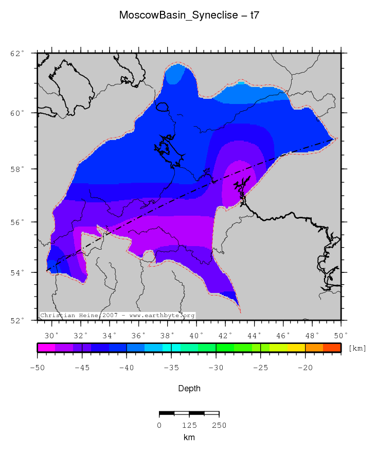 Moscow Basin (Syneclise) location map