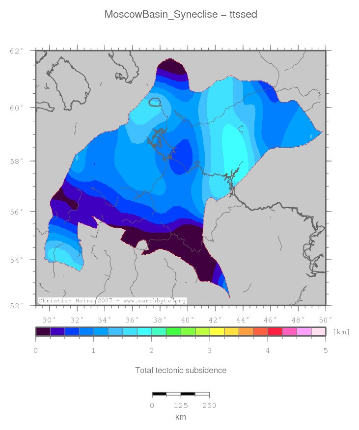 Moscow Basin (Syneclise) location map