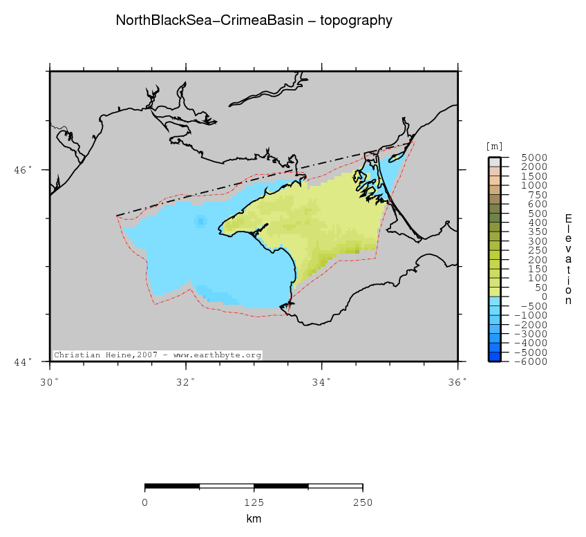 North Black Sea-Crimea Basin location map