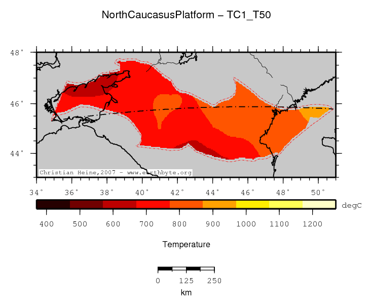 North Caucasus Platform location map