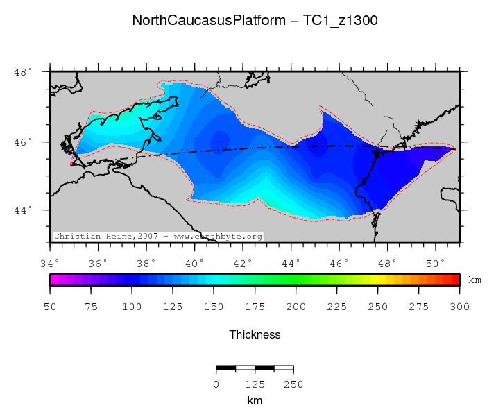 North Caucasus Platform location map