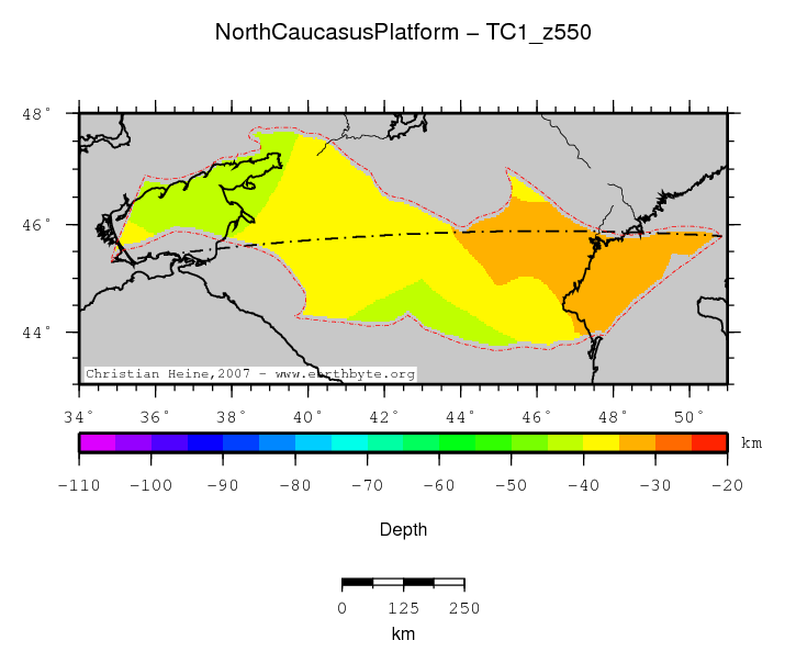 North Caucasus Platform location map