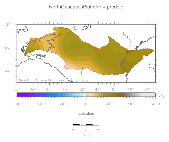 North Caucasus Platform location map