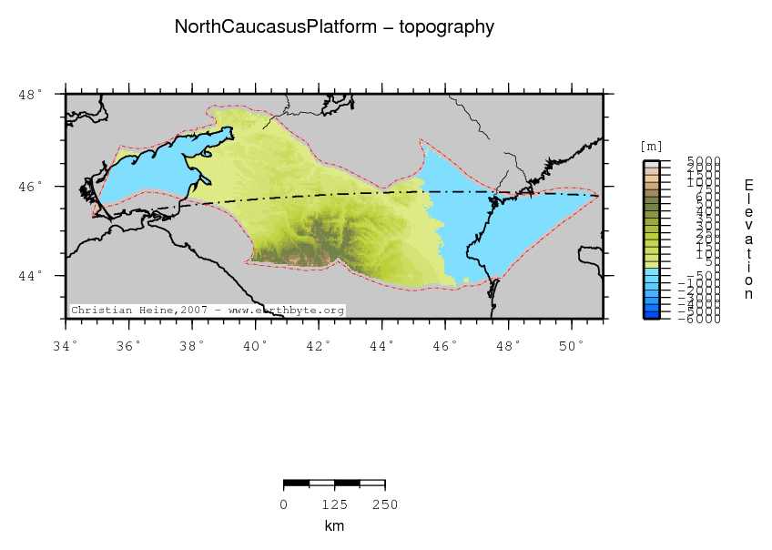 North Caucasus Platform location map