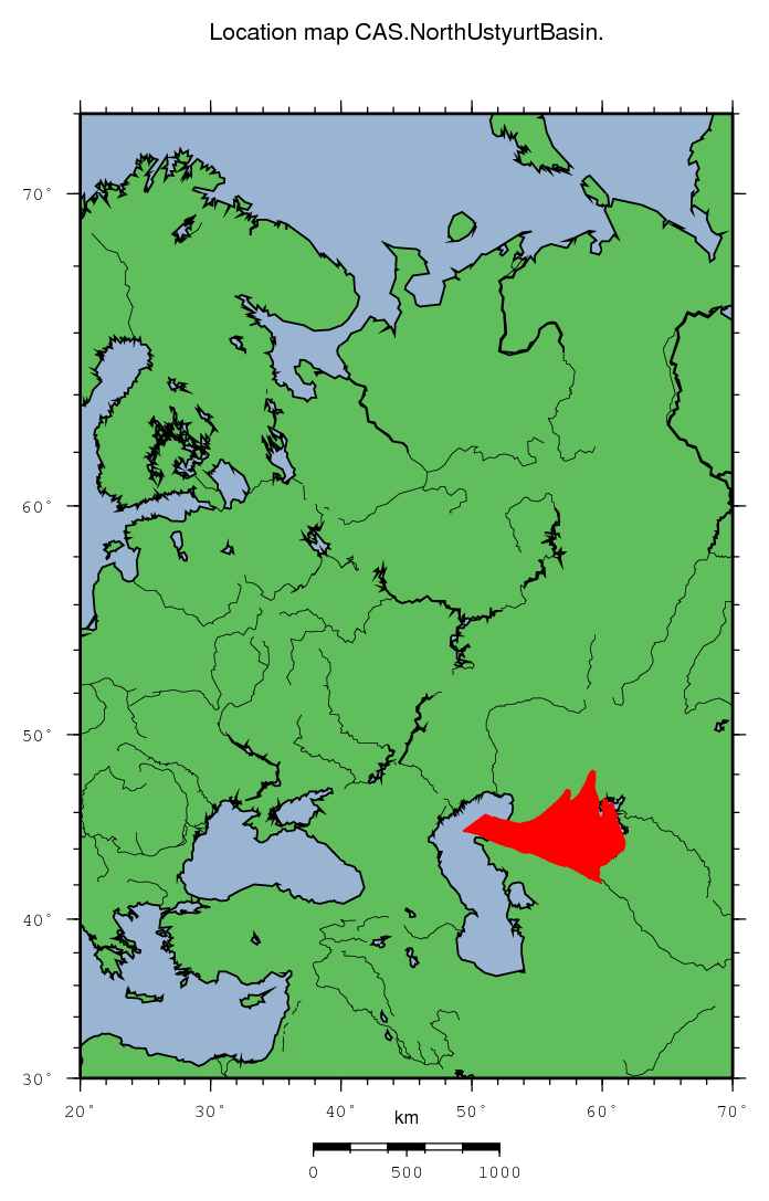 North Ustyurt Basin location map