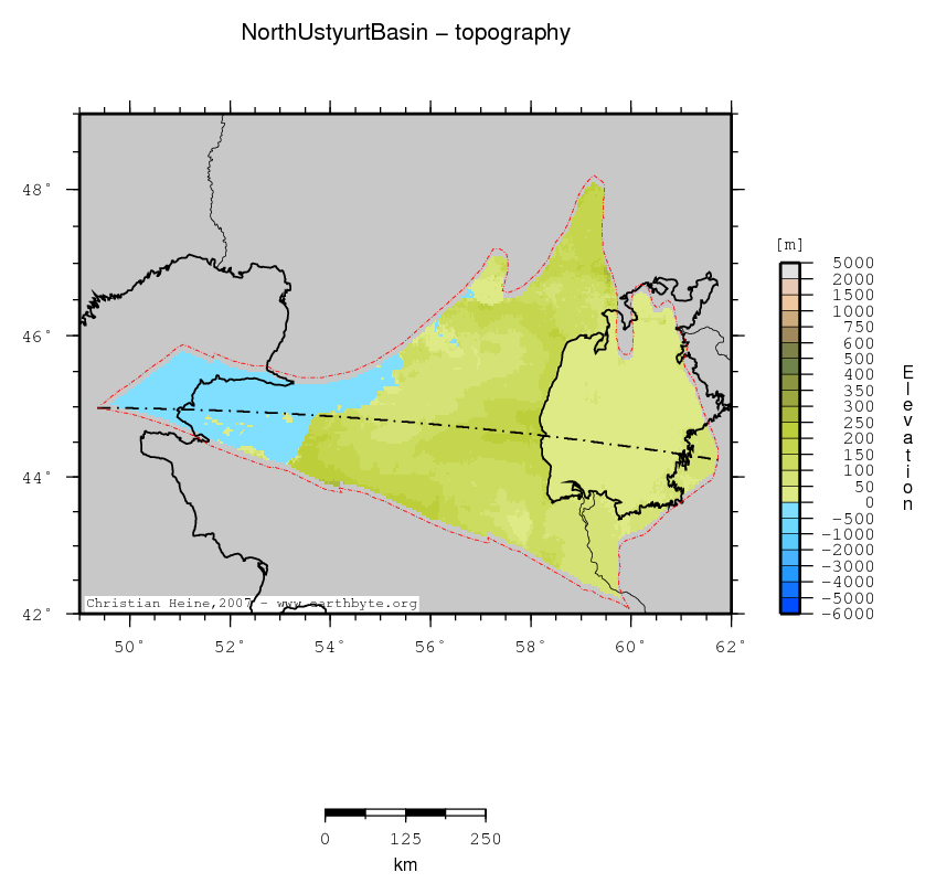 North Ustyurt Basin location map