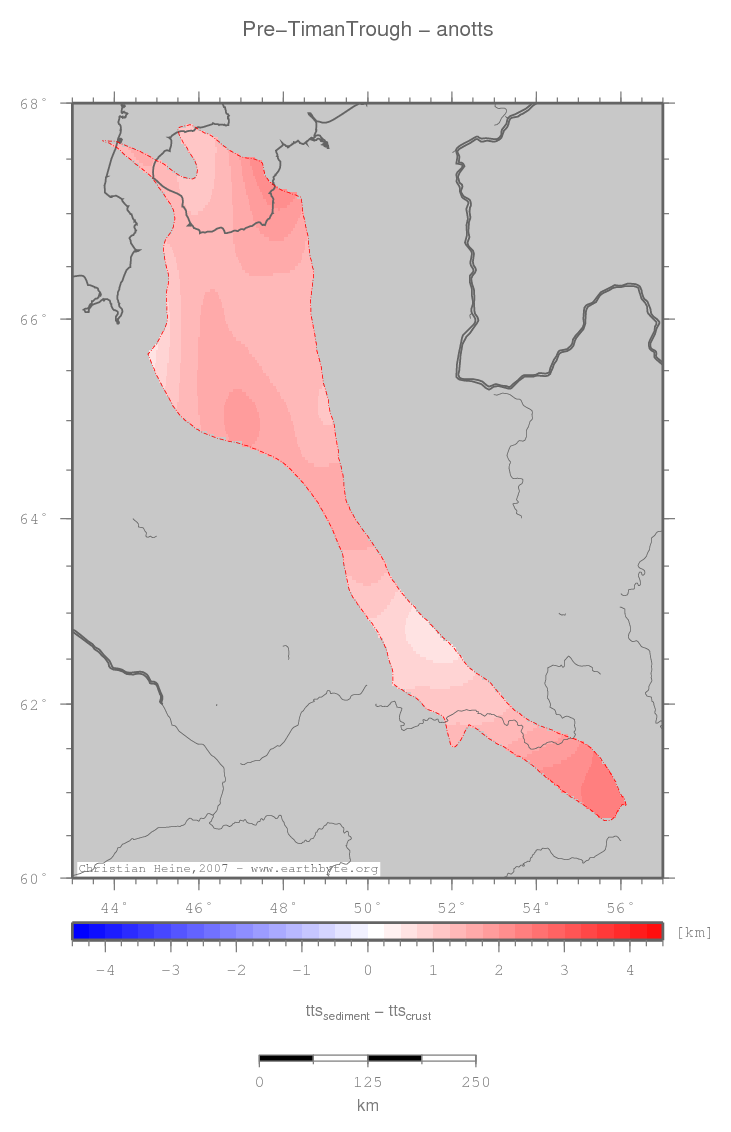 Pre-Timan Trough location map