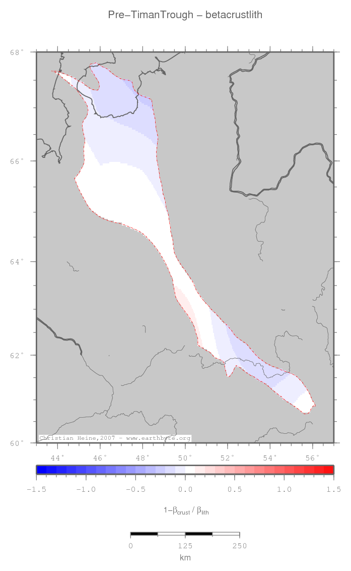 Pre-Timan Trough location map