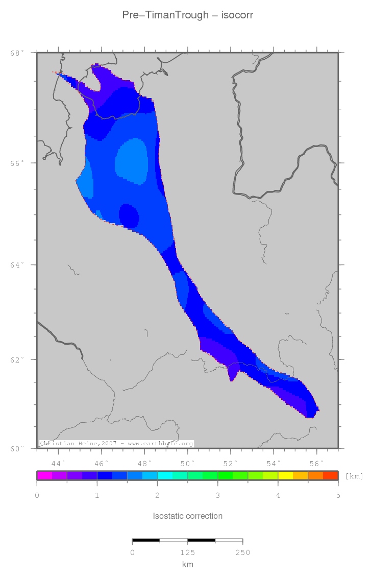 Pre-Timan Trough location map