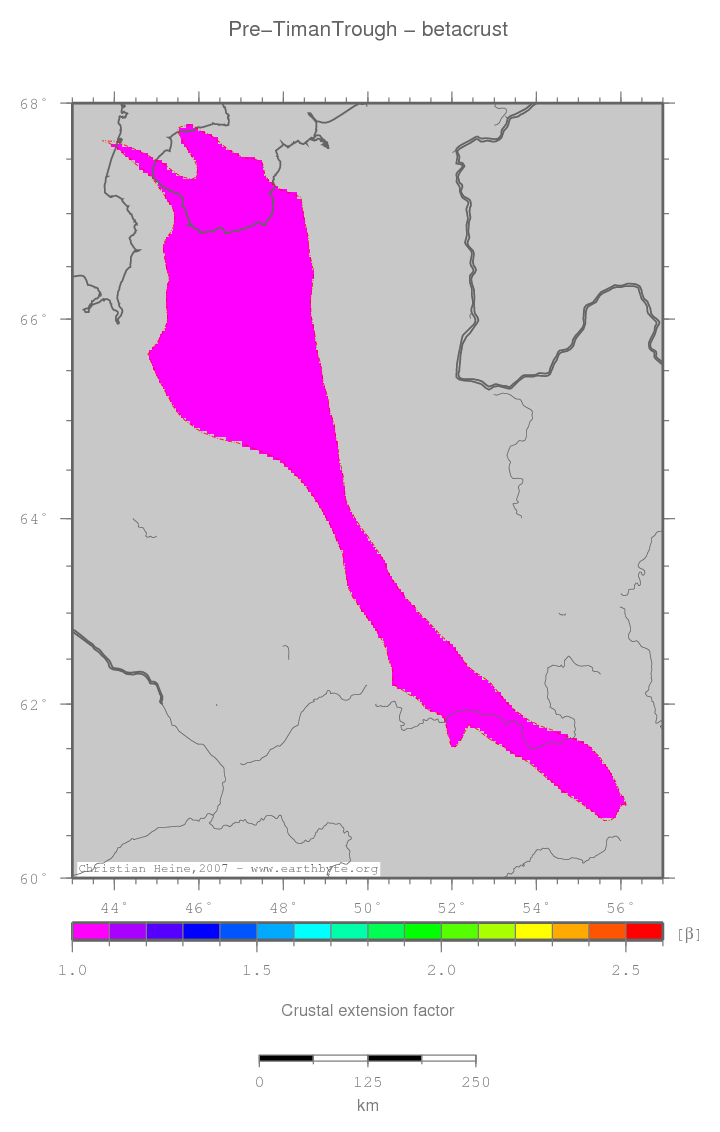 Pre-Timan Trough location map