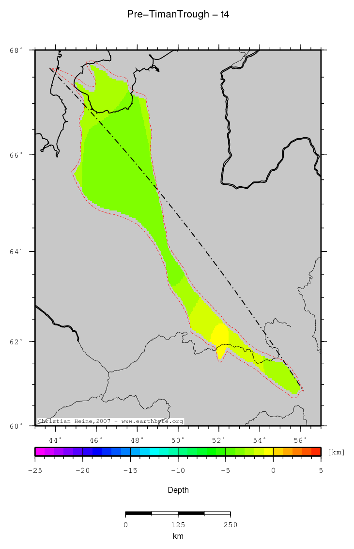 Pre-Timan Trough location map