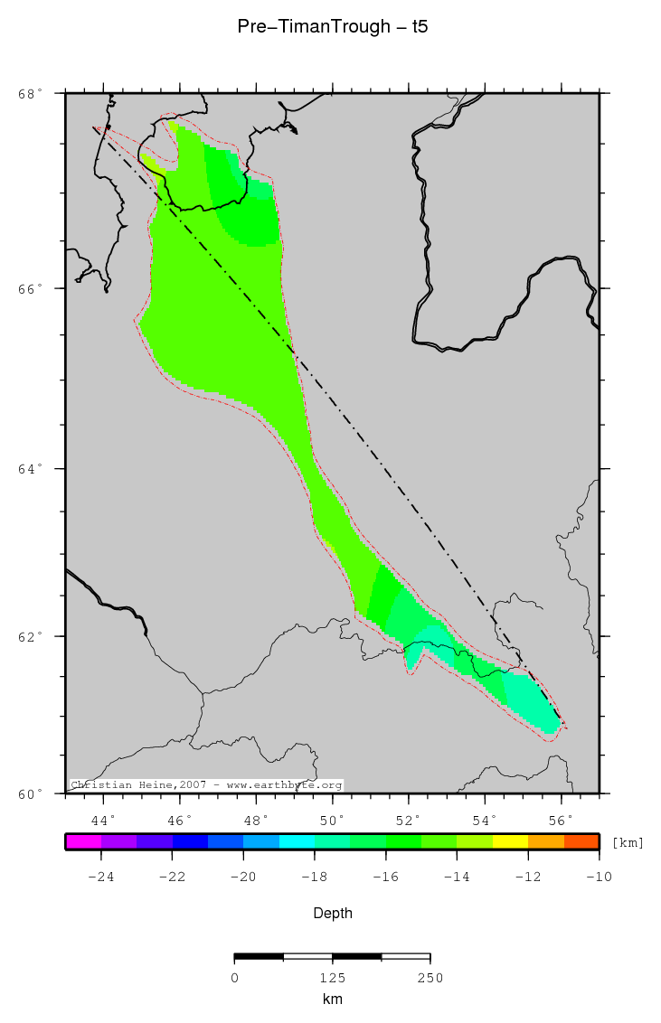 Pre-Timan Trough location map