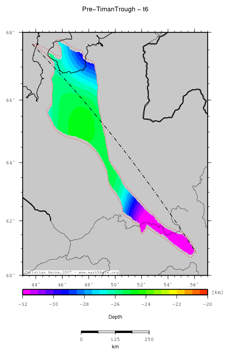 Pre-Timan Trough location map