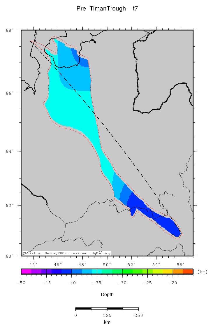 Pre-Timan Trough location map