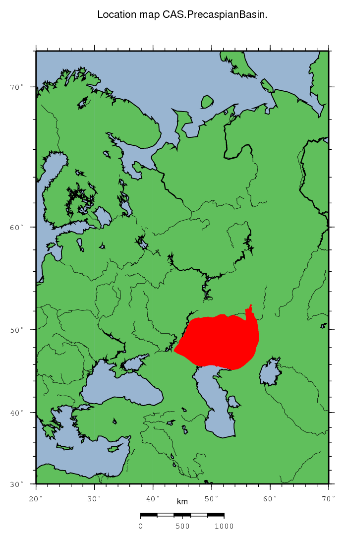 Precaspian Basin location map