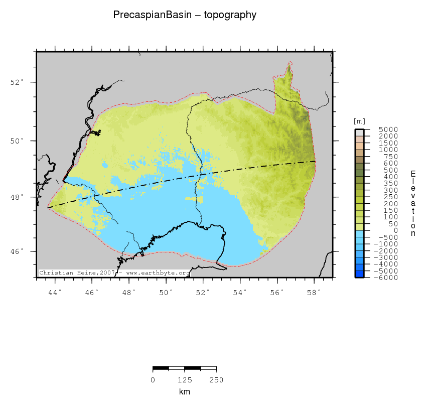 Precaspian Basin location map