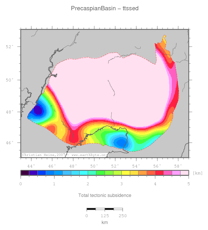 Precaspian Basin location map