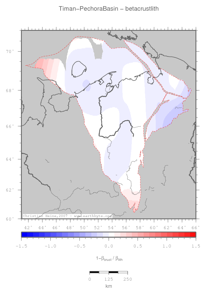 Timan-Pechora Basin location map